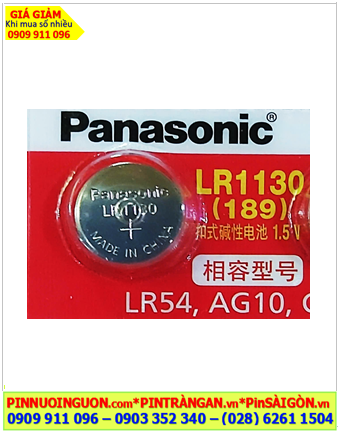 Panasonic LR1130, Pin 1.5v Alkaline Panasonic LR1130 (AG10,LR54,189) chính hãng